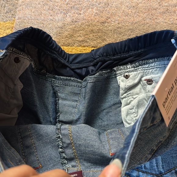 NWT Prevoir Womens Maternity partial panel wide legs Jeans Size 2 - Picture 14 of 16